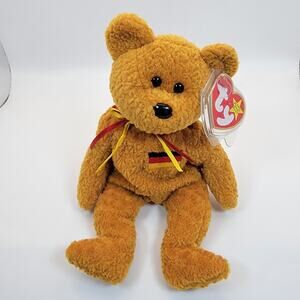 Ty Beanie Baby Germania 1999 MWMT Germany Flag Bear Plush Toy Collectible